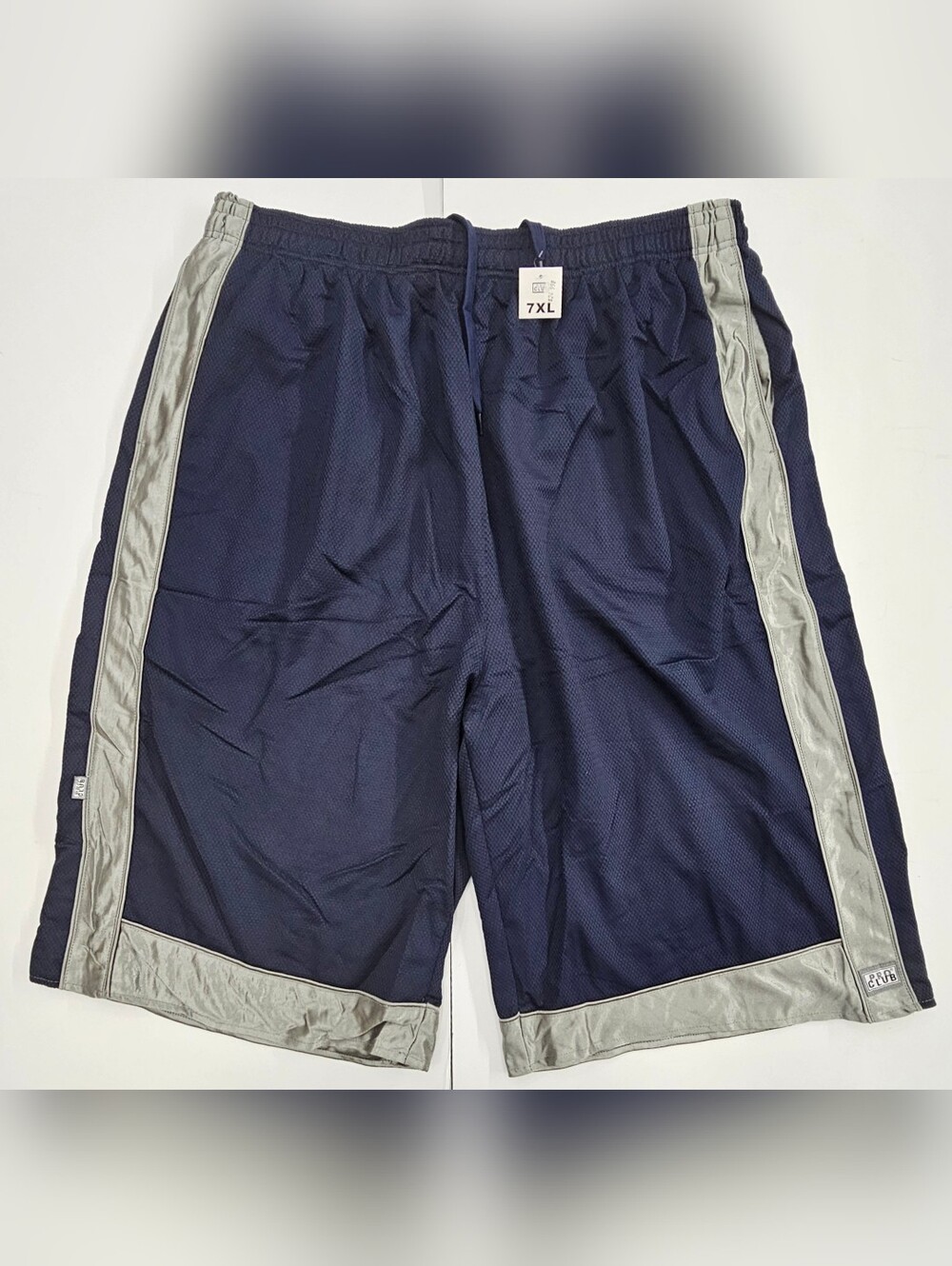 Pro Club Men's Heavyweight Mesh Basketball Shorts 7XL - Navy Blue/Silver NWT